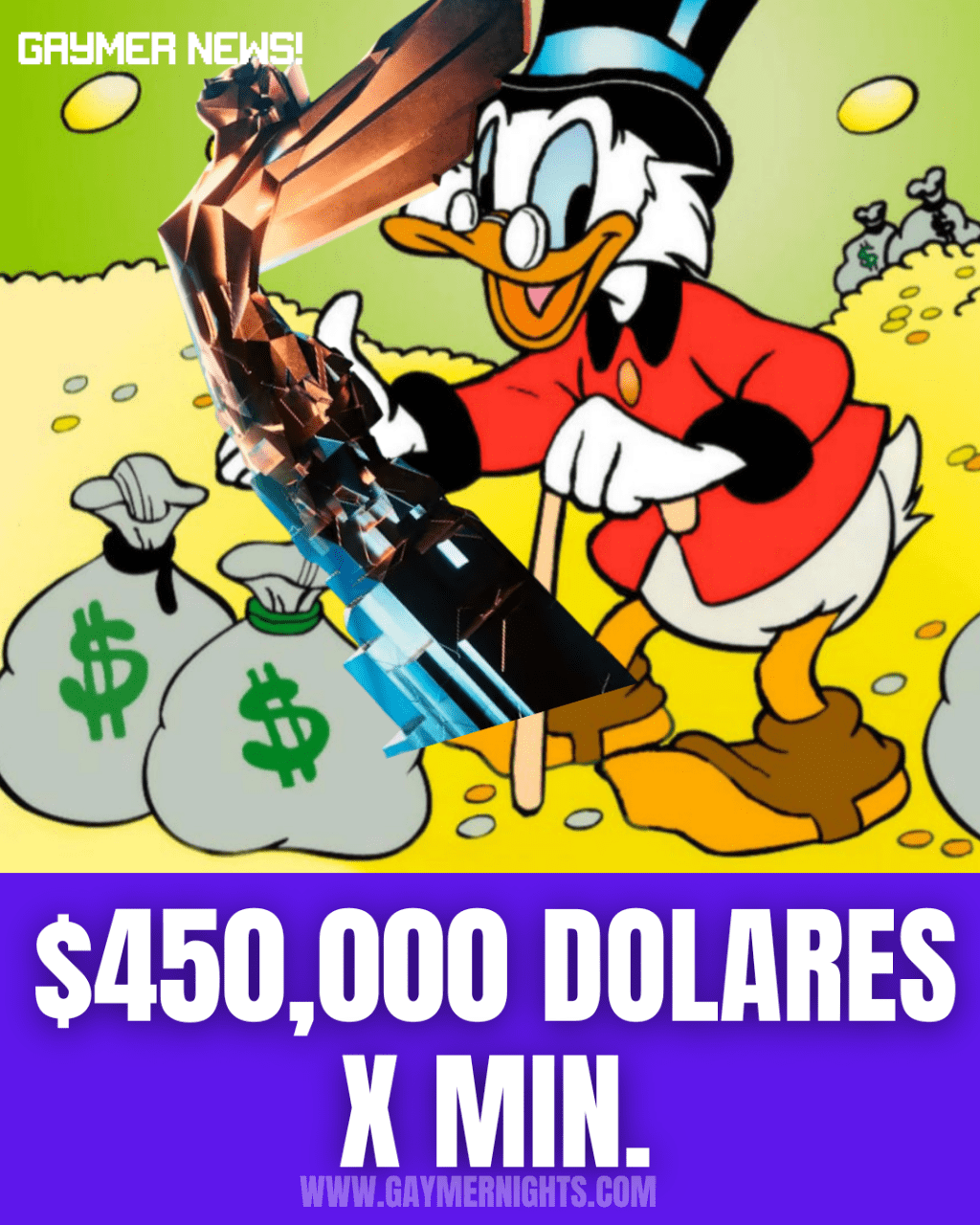 $450,000 x minuto